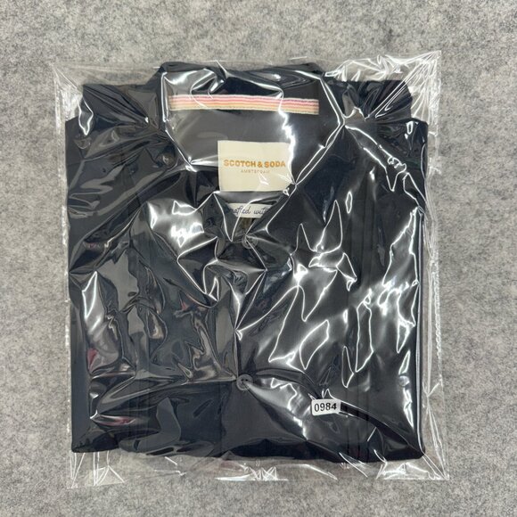 Scotch & Soda Men's Linen Blend Short Sleeve Woven Shirt Medium Blue, NEW - Picture 12 of 12